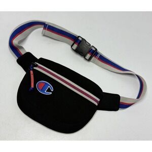 Champion Waistbag Black Fanny Pack Unisex Travel Gym Streetwear Crossbody Bag‎